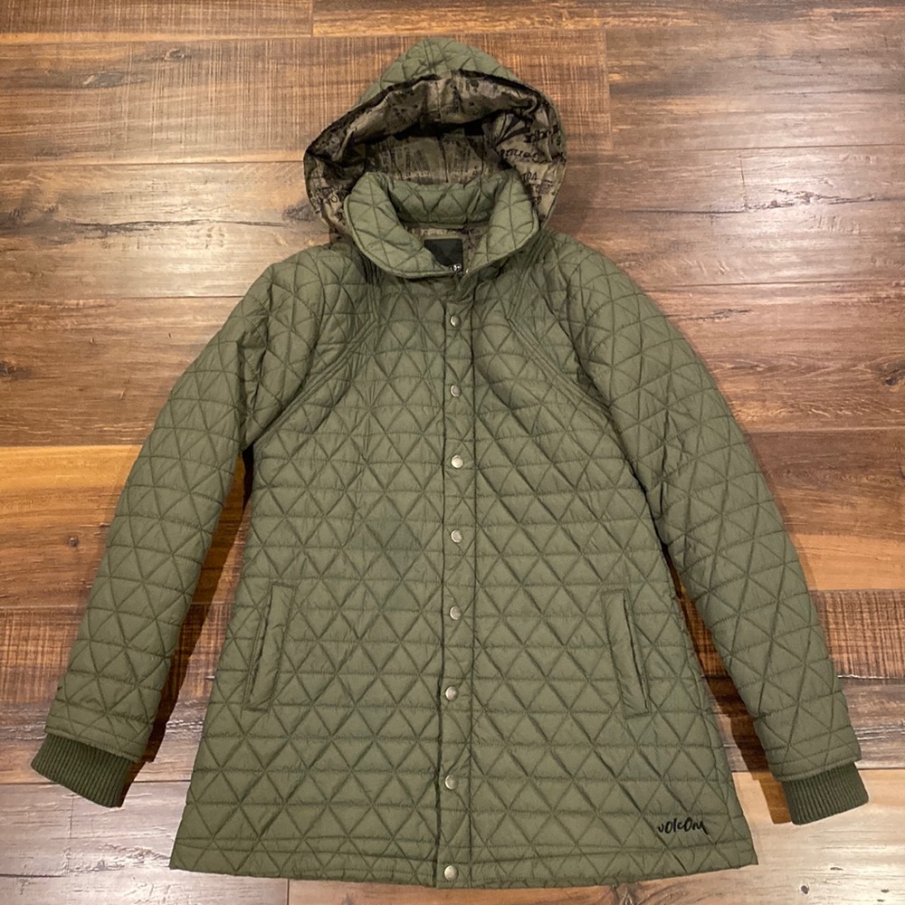 Volcom Olive Quilted Jacket